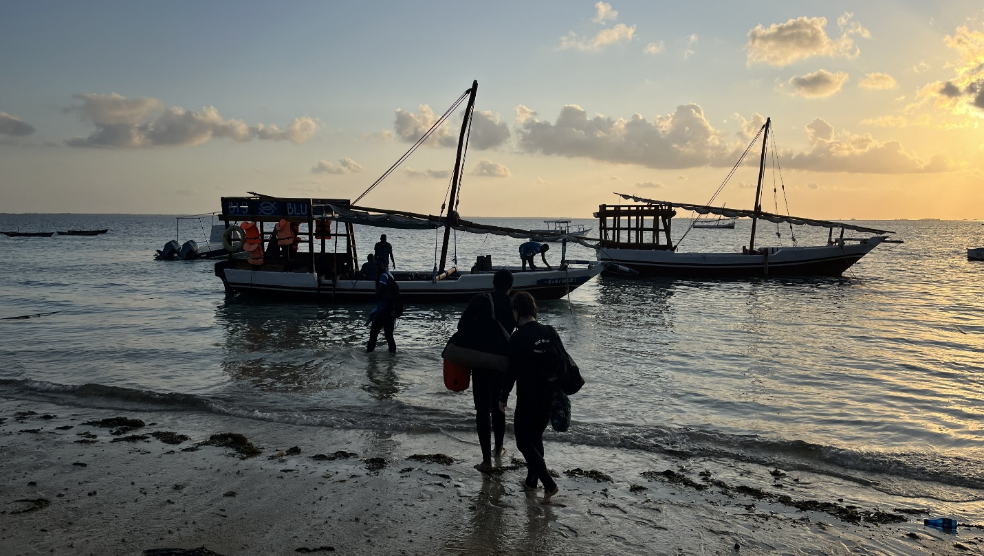 Traditional wooden dhows on the Swahili Coast